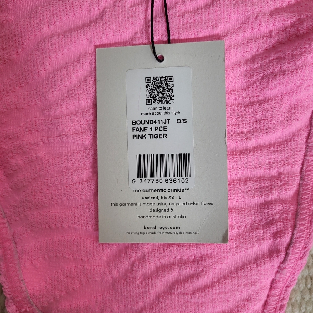 NWT Bond-Eye Fane One Piece Swimsuit in Pink Tiger - Picture 4 of 9